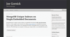 Desktop Screenshot of joegornick.com